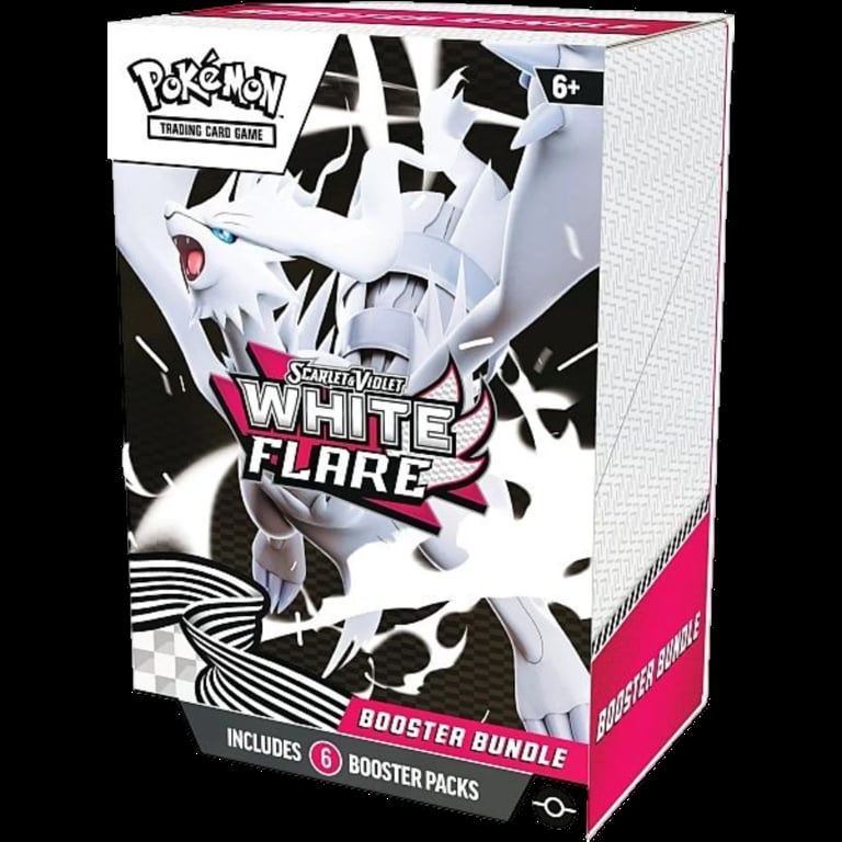 Pokémon Sword and Shield Scarlet Violet White Flare Booster Bundle box with 6 booster packs