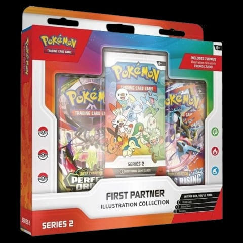 Pokemon Trading Card Game First Partner Illustration Collection Series 2 box set with bonus booster packs and promo card