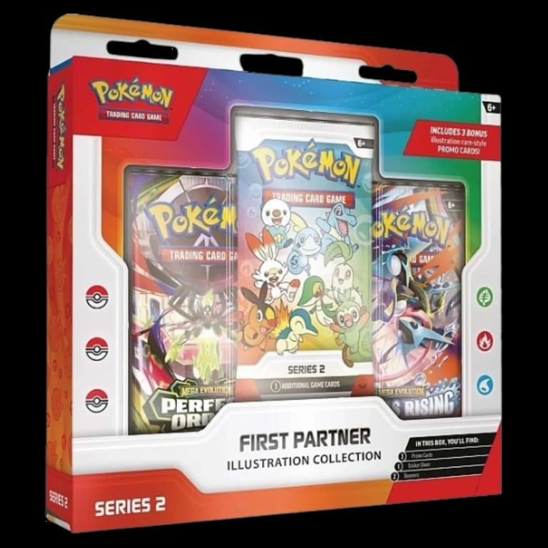 Pokemon Trading Card Game First Partner Illustration Collection Series 2 box set with bonus booster packs and promo card